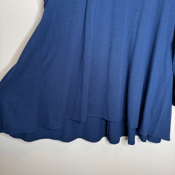 Eileen Fisher Blue Long Sleeve Tshirt Tunic Womens Plus 2X Viscose Spandex R5VFF - Picture 6 of 8